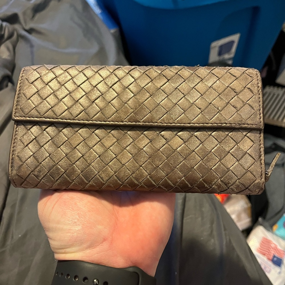 Used Bottega Veneta Leather Wallet